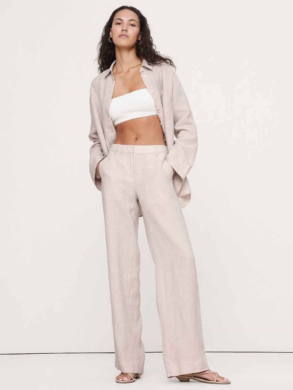 Banana Republic Wide Leg Linen Pant